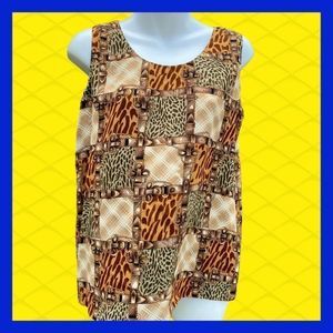 FY2  silk tank top Y2K 90's buckles belt design Patchwork